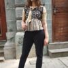Black Printed Cotton Ethnic Tops for Women