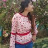 Pink Floral Printed Casual Tops for Women