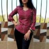 Red Printed Ethnic Tops for Women