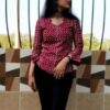 Red Printed Ethnic Tops for Women