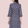 Navy Blue Printed Casual Kurtis for Women