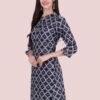Navy Blue Printed Casual Kurtis for Women