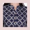 Navy Blue Printed Casual Kurtis for Women