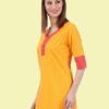 Yellow Solid Short Kurtis for Women