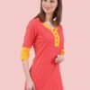 Red Solid Short Kurtis for Women
