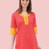 Red Solid Short Kurtis for Women