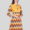 Bumblebee Yellow Solid Casual Kurtis for Women