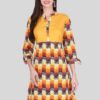 Bumblebee Yellow Solid Casual Kurtis for Women