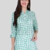 Turquoise Blue Polka Dots Casual Kurtis for Women