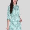 Turquoise Blue Polka Dots Casual Kurtis for Women
