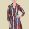 Multicolor Striped Short Ethnic Dress for Women