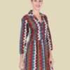 Multicolor Striped Short Ethnic Dress for Women
