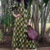 Moss Green Printed A-Line Formal Kurtis for Women