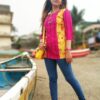 Yellow Printed Ethnic Tops for Women