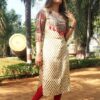 Macaroon Beige Floral Casual Kurtis for Women