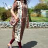 Off White Striped Printed Casual Kurtis for Women