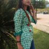Green Printed Tunic Tops for Women
