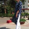 Navy Blue Embroidered Formal Kurtis for Women