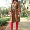 Olive Green Embroidered Formal Kurtis for Women