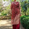 Maroon Red Printed Straight Casual Kurtis for Women