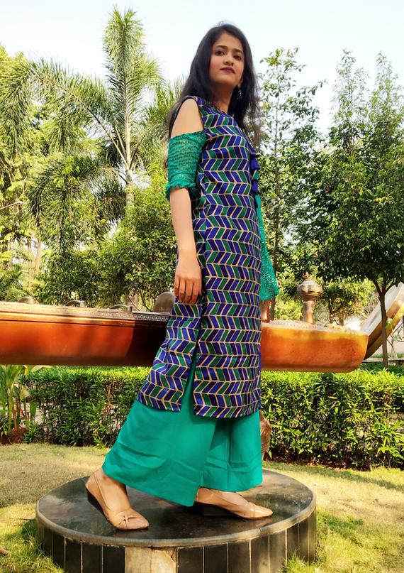 Charming Vol 3 Radhika Lifestyle Modal Chanderi Long Straight Kurti – Kavya  Style Plus