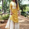 Canarey Yellow Bandhani Embellished Festive Kurti for Women