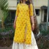 Dandelium Yellow Embellished Festive Kurti for Women