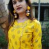 Dandelium Yellow Embellished Festive Kurti for Women