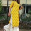 Dandelium Yellow Embellished Festive Kurti for Women