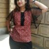 Red Printed Ethnic Tops for Women