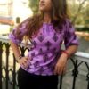 Purple Printed Casual Tops for Women