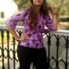 Purple Printed Casual Tops for Women