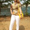 Yellow Printed Ethnic Tops for Women
