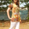 Yellow Printed Ethnic Tops for Women