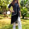 Ink Black Embellished Festive Kurti Set for Women
