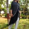 Ink Black Embellished Festive Kurti Set for Women