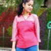Red Solid Ethnic Tops for Women