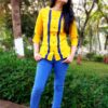 Yellow Solid Ethnic Tops for Women