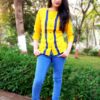 Yellow Solid Ethnic Tops for Women