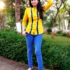 Yellow Solid Ethnic Tops for Women