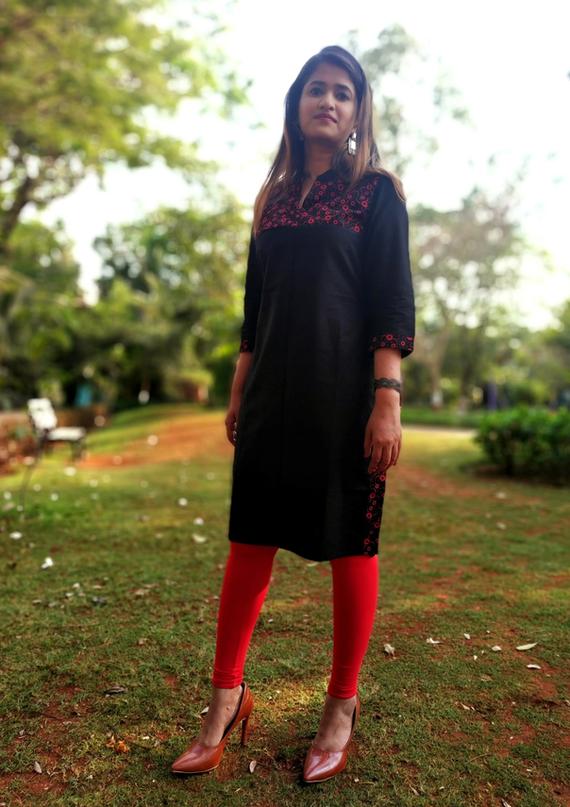 Black Summer Dress A Line Anarkali Kurti Palazzo Set Traditional Red  Bandhej Dupatta, Elegant Flared Kurta Sets Women, Plus Size Upto 7XL - Etsy