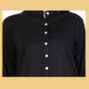 Black Solid Tunic Tops for Women