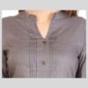 Grey Solid Tunic Tops for Women