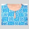 Sky Blue Printed Ethnic Tops for Women