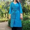 Cobalt Blue Straight Casual Kurtis for Women
