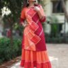 Orange Maroon Designer Kurti Set for Women