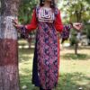 Red Navy Embellished Festive Kurti for Women