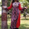 Red Navy Embellished Festive Kurti for Women
