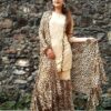 Beige Animal Designer Kurti Set for Women