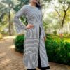Black & White Stripes Formal Kurtis for Women